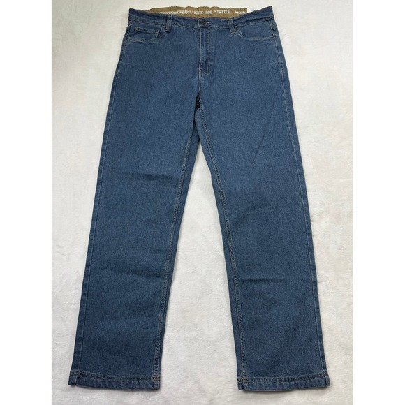 Smith'S Workwear Other - Smiths Workwear Mens Relaxed Fit Stretch Work Jeans Light Vintage Wash 38x32
